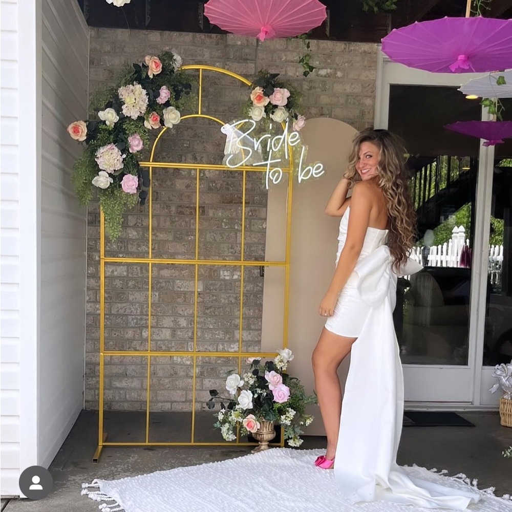Fashion nova white bow dress
